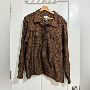 CJ Banks Metallic Brown Top 2X